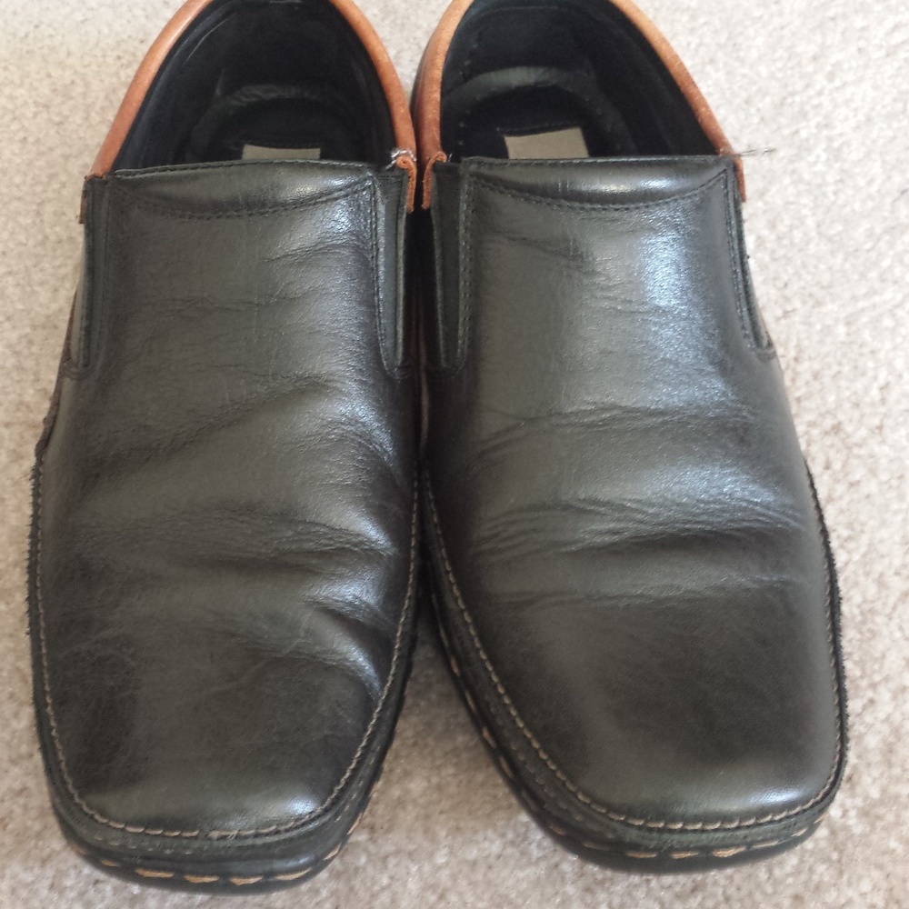 Egoss Men's Luxury Shoes/Loafers Black/Brown 7.5